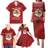Personalized Tuskegee Airmen Red Tails Family Matching Puletasi and Hawaiian Shirt 301st Fighter Squadron - Red - Wonder Print Shop