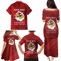 Personalized Tuskegee Airmen Red Tails Family Matching Puletasi and Hawaiian Shirt 301st Fighter Squadron - Red - Wonder Print Shop