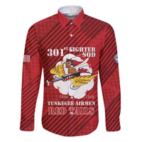 Personalized Tuskegee Airmen Red Tails Family Matching Puletasi and Hawaiian Shirt 301st Fighter Squadron - Red - Wonder Print Shop