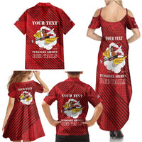 Personalized Tuskegee Airmen Red Tails Family Matching Summer Maxi Dress and Hawaiian Shirt 301st Fighter Squadron - Red - Wonder Print Shop