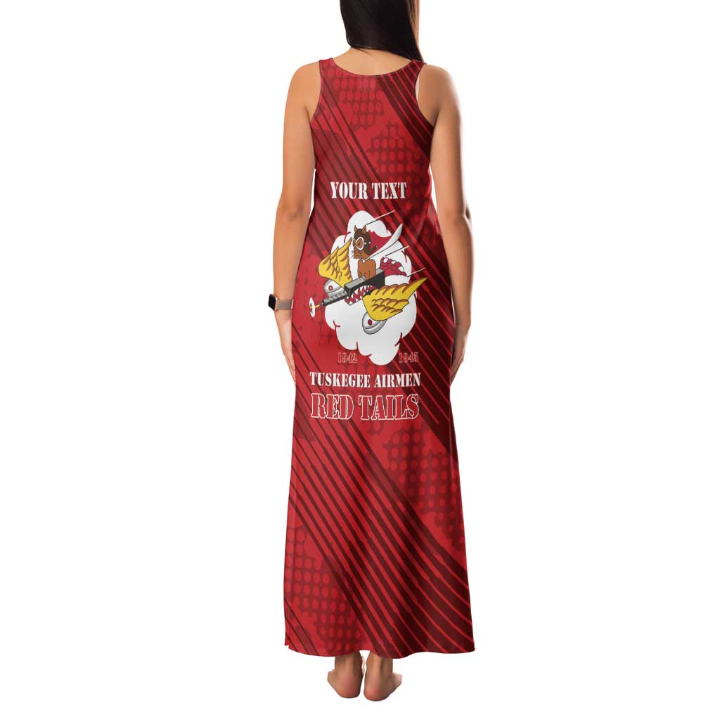 Personalized Tuskegee Airmen Red Tails Family Matching Tank Maxi Dress and Hawaiian Shirt 301st Fighter Squadron - Red - Wonder Print Shop