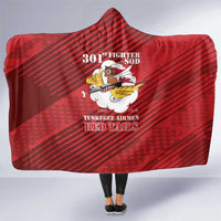 Tuskegee Airmen Red Tails Hooded Blanket 301st Fighter Squadron - Red - Wonder Print Shop