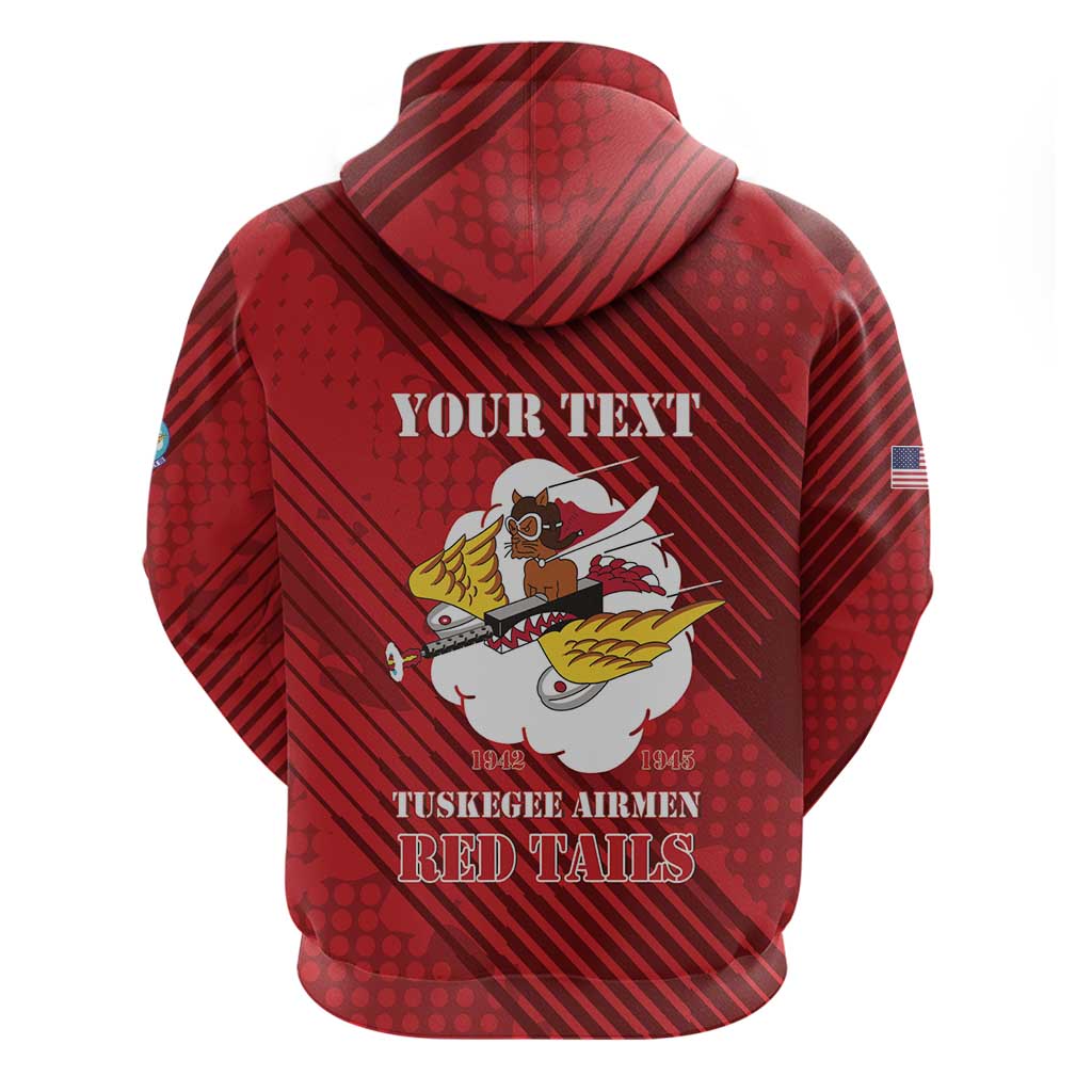 Personalized Tuskegee Airmen Red Tails Hoodie 301st Fighter Squadron - Red - Wonder Print Shop