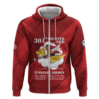 Personalized Tuskegee Airmen Red Tails Hoodie 301st Fighter Squadron - Red - Wonder Print Shop