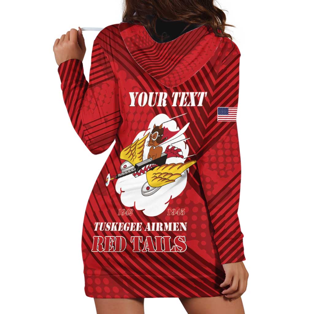 Personalized Tuskegee Airmen Red Tails Hoodie Dress 301st Fighter Squadron - Red - Wonder Print Shop