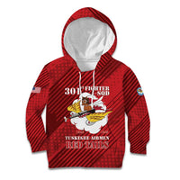 Personalized Tuskegee Airmen Red Tails Kid Hoodie 301st Fighter Squadron - Red - Wonder Print Shop