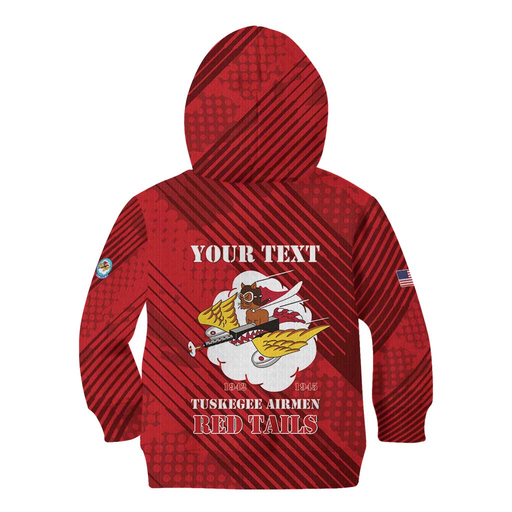 Personalized Tuskegee Airmen Red Tails Kid Hoodie 301st Fighter Squadron - Red - Wonder Print Shop