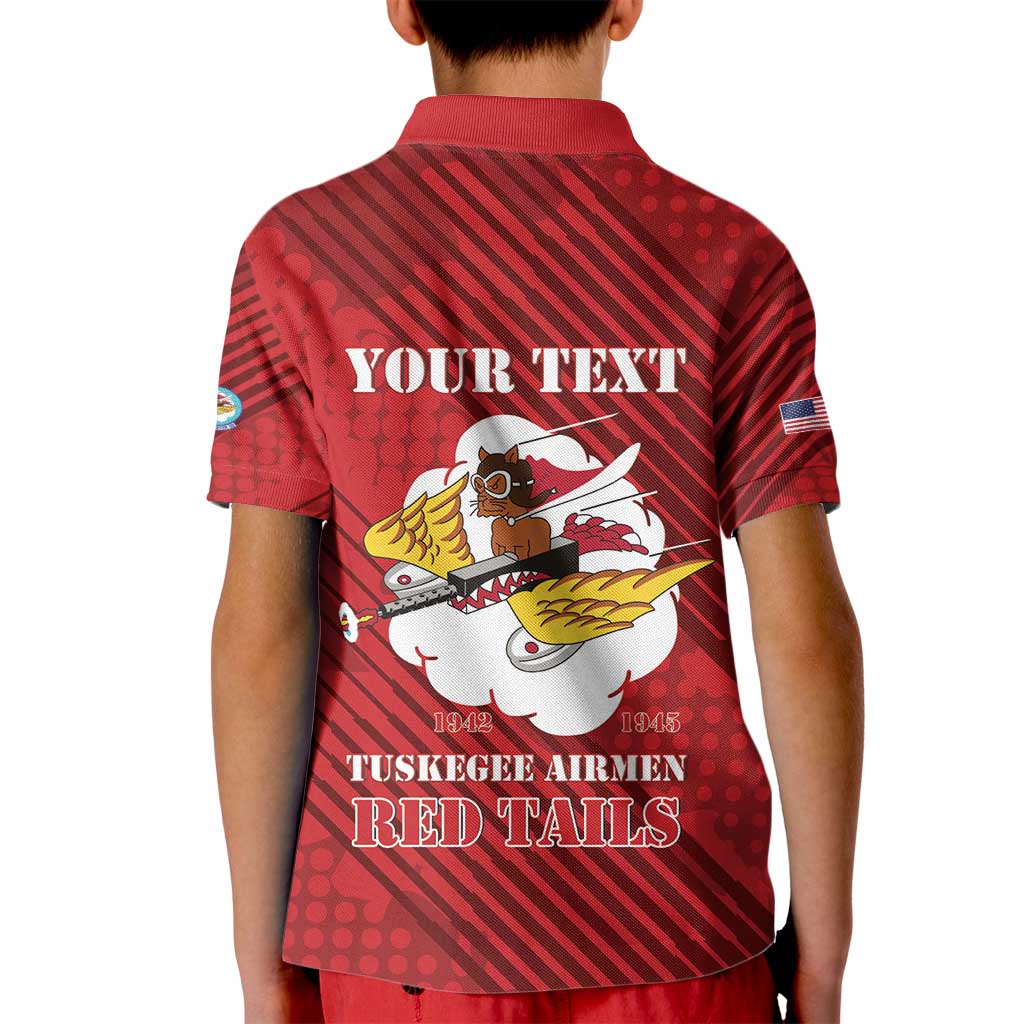 Personalized Tuskegee Airmen Red Tails Kid Polo Shirt 301st Fighter Squadron - Red - Wonder Print Shop
