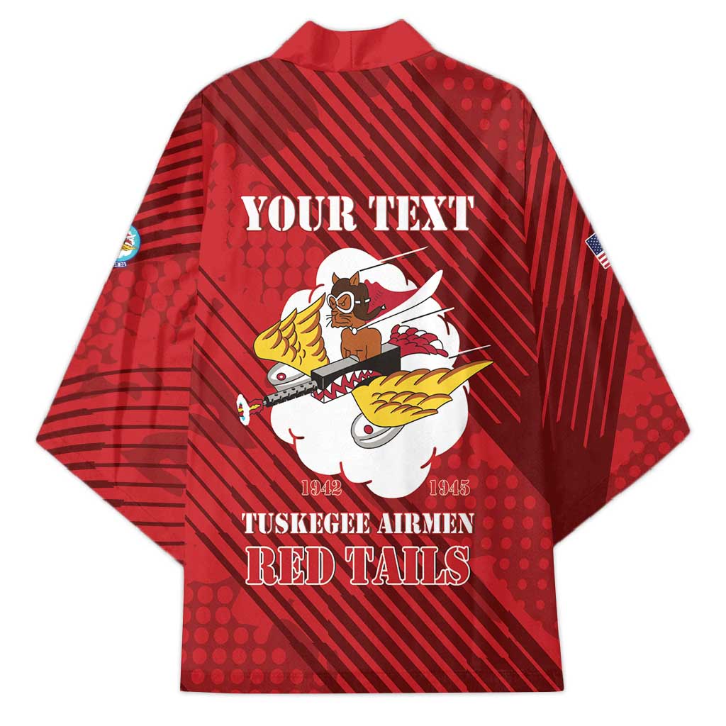 Personalized Tuskegee Airmen Red Tails Kimono 301st Fighter Squadron - Red - Wonder Print Shop