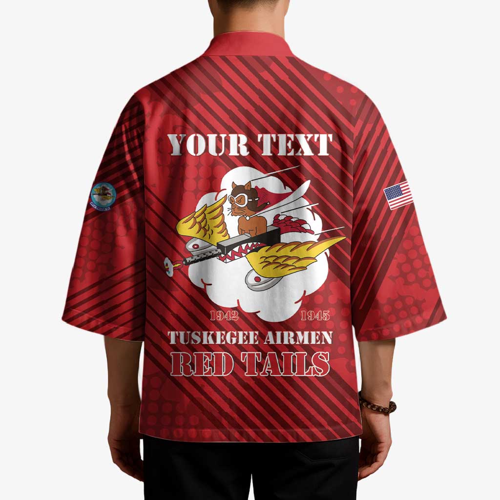 Personalized Tuskegee Airmen Red Tails Kimono 301st Fighter Squadron - Red - Wonder Print Shop