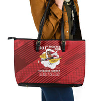 Tuskegee Airmen Red Tails Leather Tote Bag 301st Fighter Squadron - Red - Wonder Print Shop