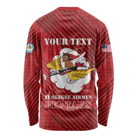 Personalized Tuskegee Airmen Red Tails Long Sleeve Shirt 301st Fighter Squadron - Red - Wonder Print Shop