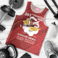 Personalized Tuskegee Airmen Red Tails Men Tank Top 301st Fighter Squadron - Red - Wonder Print Shop