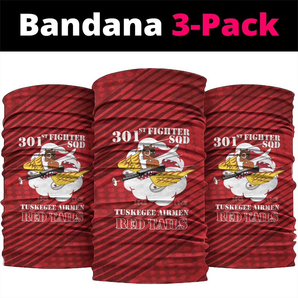 Tuskegee Airmen Red Tails Neck Gaiter 301st Fighter Squadron - Red - Wonder Print Shop