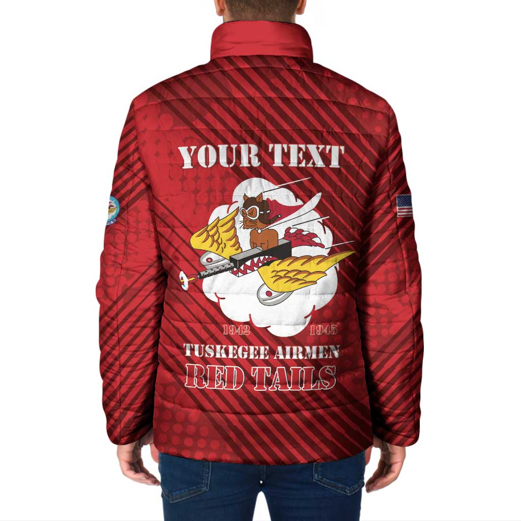 Personalized Tuskegee Airmen Red Tails Padded Jacket 301st Fighter Squadron - Red - Wonder Print Shop