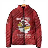 Personalized Tuskegee Airmen Red Tails Padded Jacket 301st Fighter Squadron - Red - Wonder Print Shop