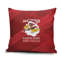 Tuskegee Airmen Red Tails Pillow Cover 301st Fighter Squadron - Red - Wonder Print Shop