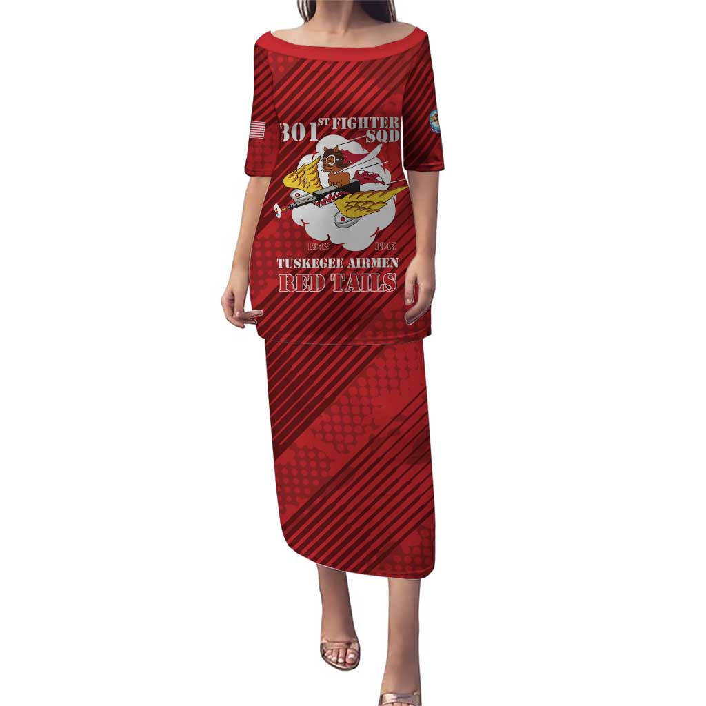 Personalized Tuskegee Airmen Red Tails Puletasi 301st Fighter Squadron - Red - Wonder Print Shop