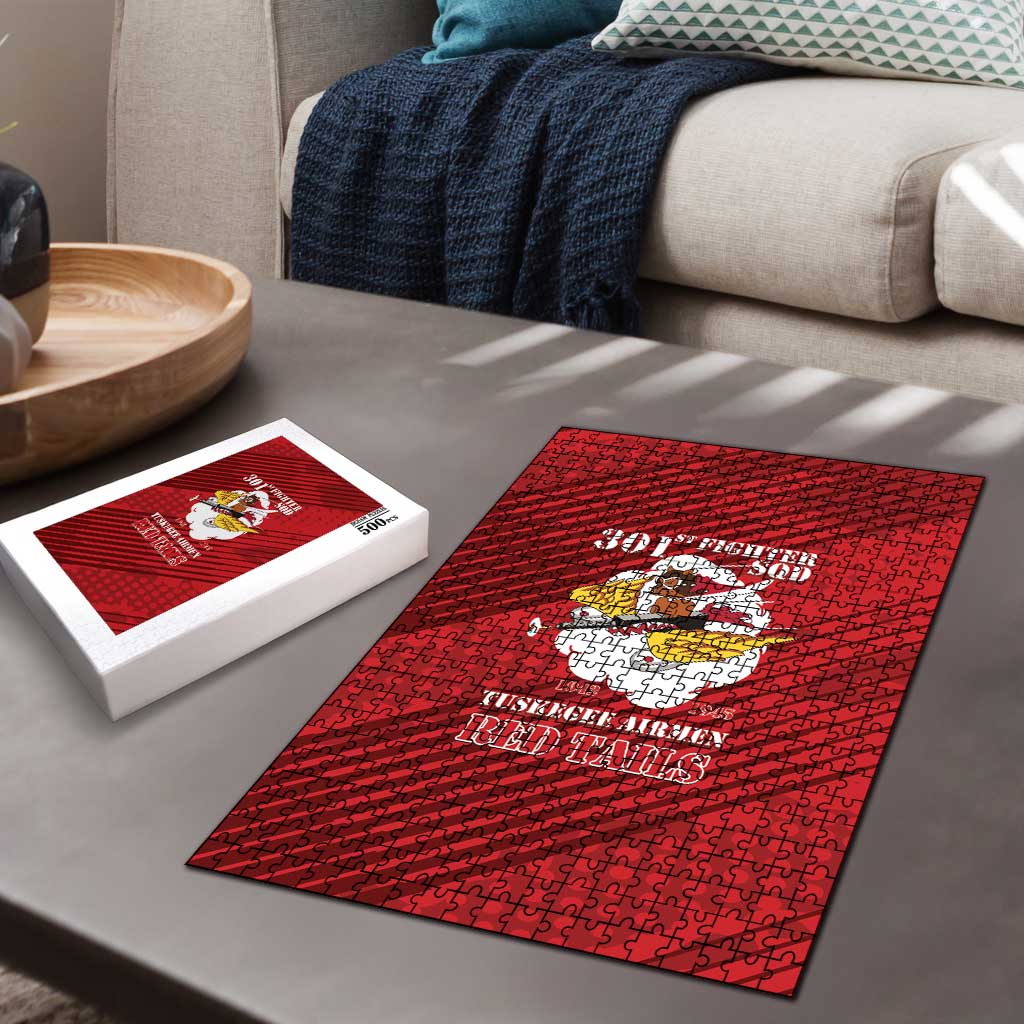 Tuskegee Airmen Red Tails Puzzle 301st Fighter Squadron - Red - Wonder Print Shop