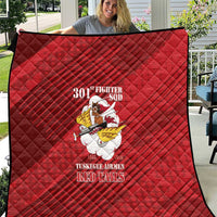 Tuskegee Airmen Red Tails Quilt 301st Fighter Squadron - Red - Wonder Print Shop