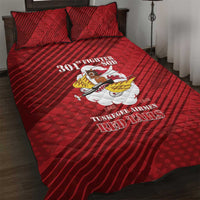 Tuskegee Airmen Red Tails Quilt Bed Set 301st Fighter Squadron - Red - Wonder Print Shop