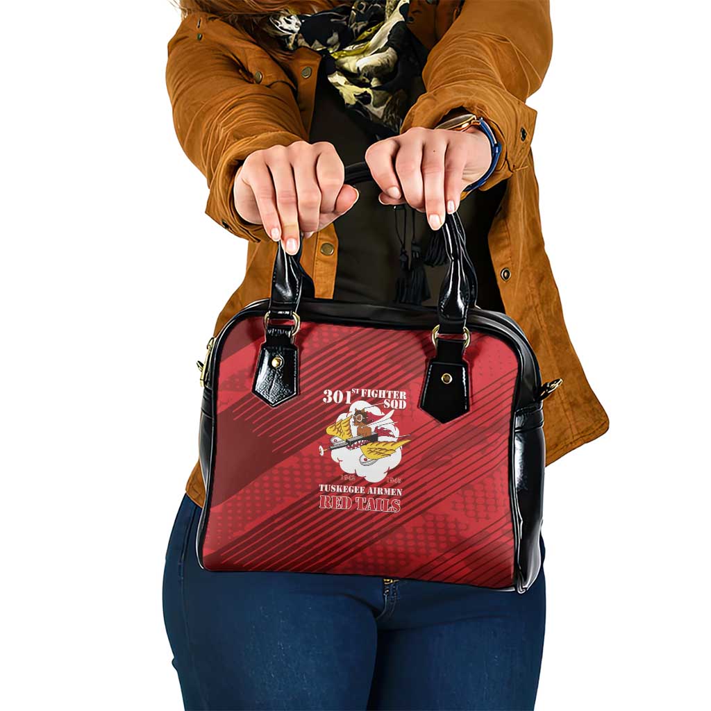 Tuskegee Airmen Red Tails Shoulder Handbag 301st Fighter Squadron - Red - Wonder Print Shop