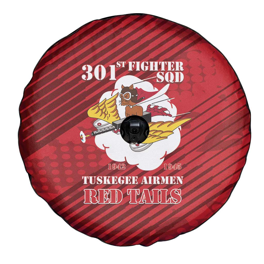 Tuskegee Airmen Red Tails Spare Tire Cover 301st Fighter Squadron - Red - Wonder Print Shop