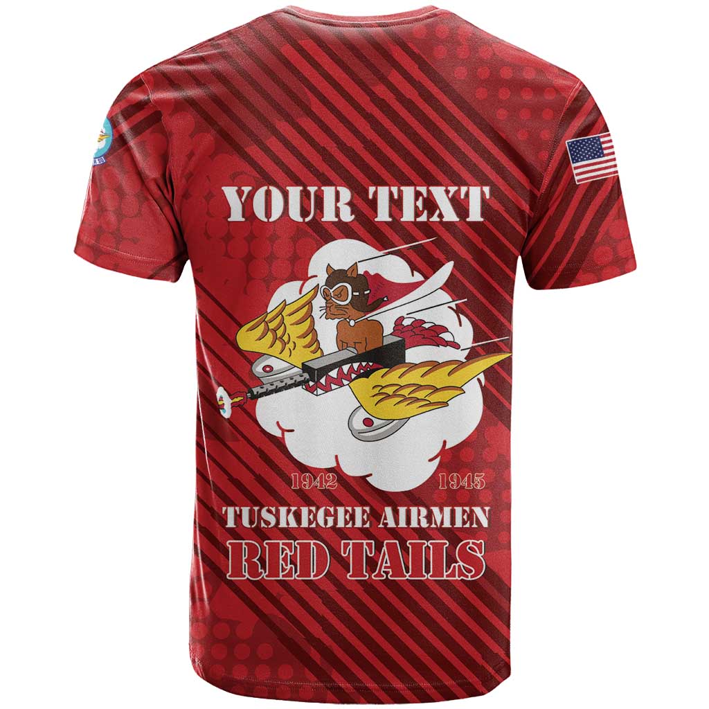 Personalized Tuskegee Airmen Red Tails T Shirt 301st Fighter Squadron - Red - Wonder Print Shop