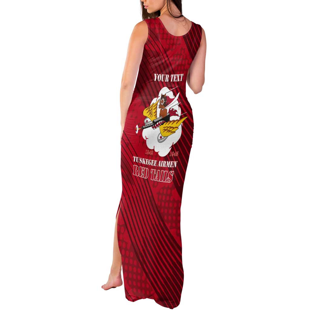Personalized Tuskegee Airmen Red Tails Tank Maxi Dress 301st Fighter Squadron - Red - Wonder Print Shop