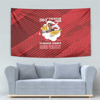 Tuskegee Airmen Red Tails Tapestry 301st Fighter Squadron - Red - Wonder Print Shop