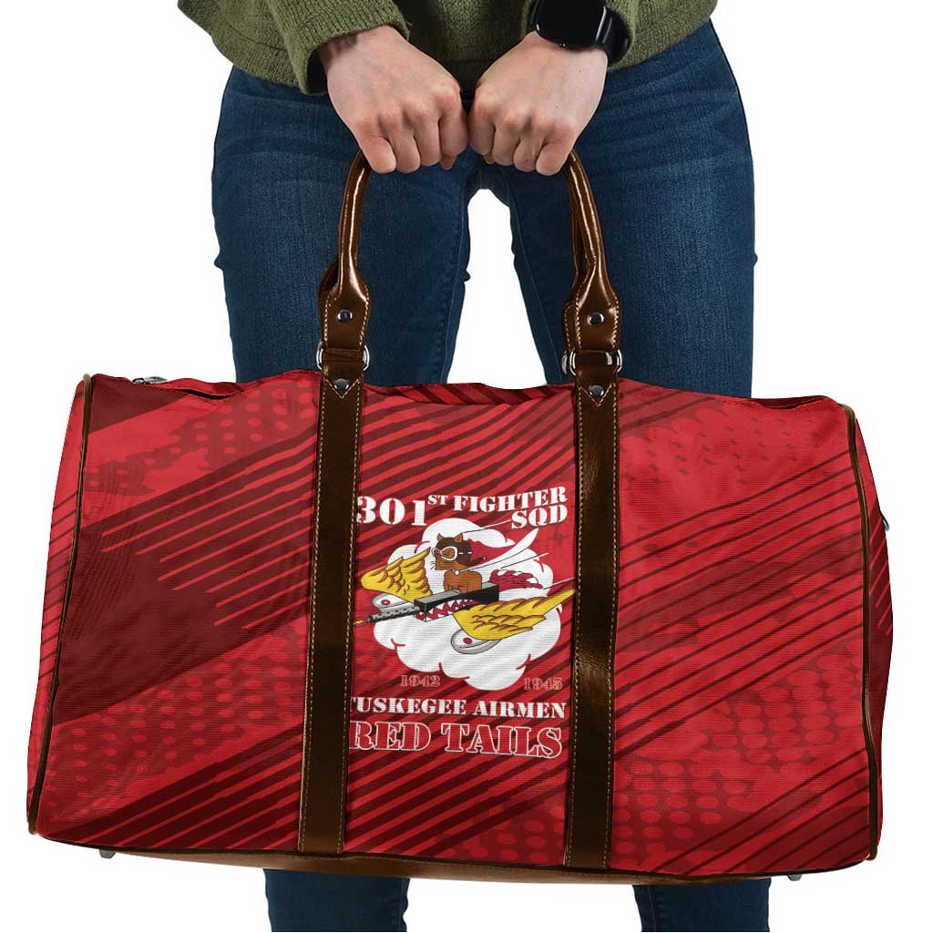 Tuskegee Airmen Red Tails Travel Bag 301st Fighter Squadron - Red - Wonder Print Shop