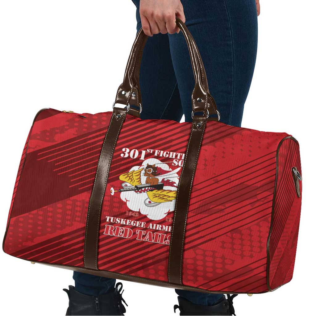 Tuskegee Airmen Red Tails Travel Bag 301st Fighter Squadron - Red - Wonder Print Shop