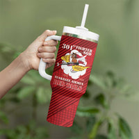 Personalized Tuskegee Airmen Red Tails Tumbler With Handle 301st Fighter Squadron - Red - Wonder Print Shop