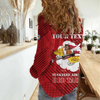 Personalized Tuskegee Airmen Red Tails Women Casual Shirt 301st Fighter Squadron - Red - Wonder Print Shop