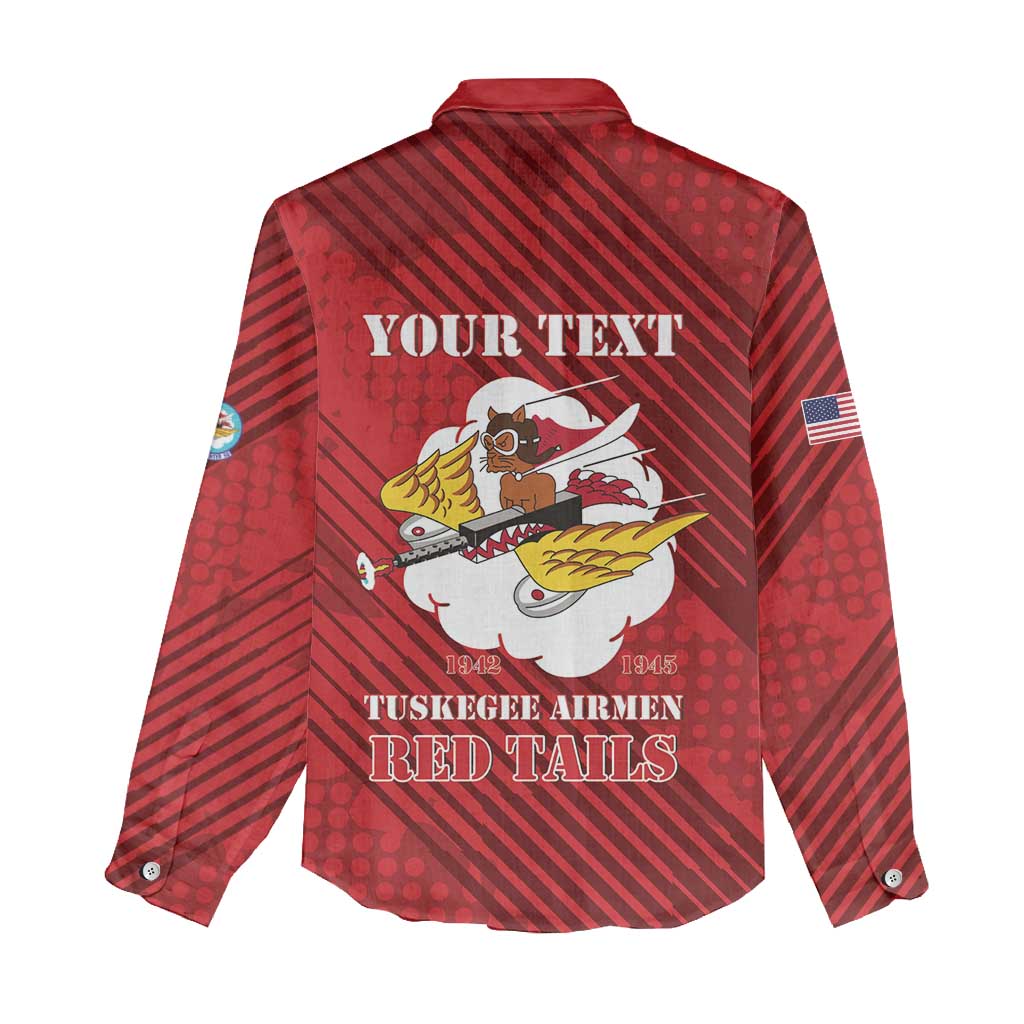 Personalized Tuskegee Airmen Red Tails Women Casual Shirt 301st Fighter Squadron - Red - Wonder Print Shop