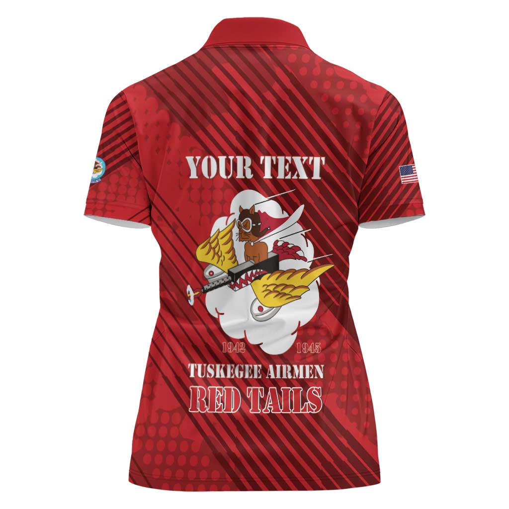 Personalized Tuskegee Airmen Red Tails Women Polo Shirt 301st Fighter Squadron - Red - Wonder Print Shop