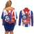 Cuba Liberation Day Couples Matching Off Shoulder Short Dress and Long Sleeve Button Shirt Che Guevara Revolution - Wonder Print Shop