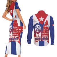 Cuba Liberation Day Couples Matching Short Sleeve Bodycon Dress and Long Sleeve Button Shirt Che Guevara Revolution - Wonder Print Shop