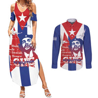 Cuba Liberation Day Couples Matching Summer Maxi Dress and Long Sleeve Button Shirt Che Guevara Revolution - Wonder Print Shop