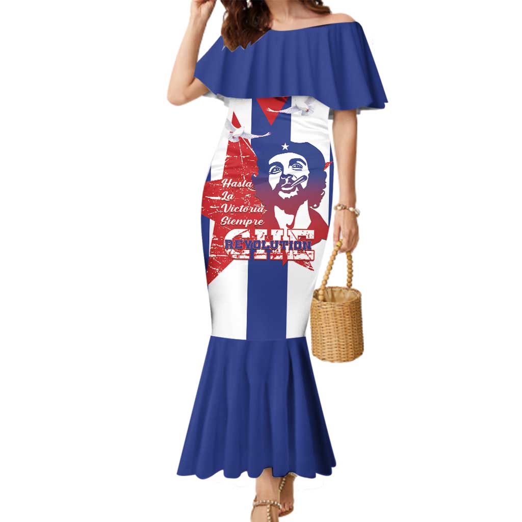 Cuba Liberation Day Family Matching Mermaid Dress and Hawaiian Shirt Che Guevara Revolution - Wonder Print Shop