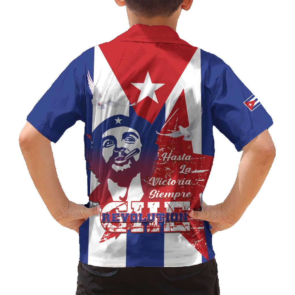 Cuba Liberation Day Family Matching Off Shoulder Short Dress and Hawaiian Shirt Che Guevara Revolution - Wonder Print Shop