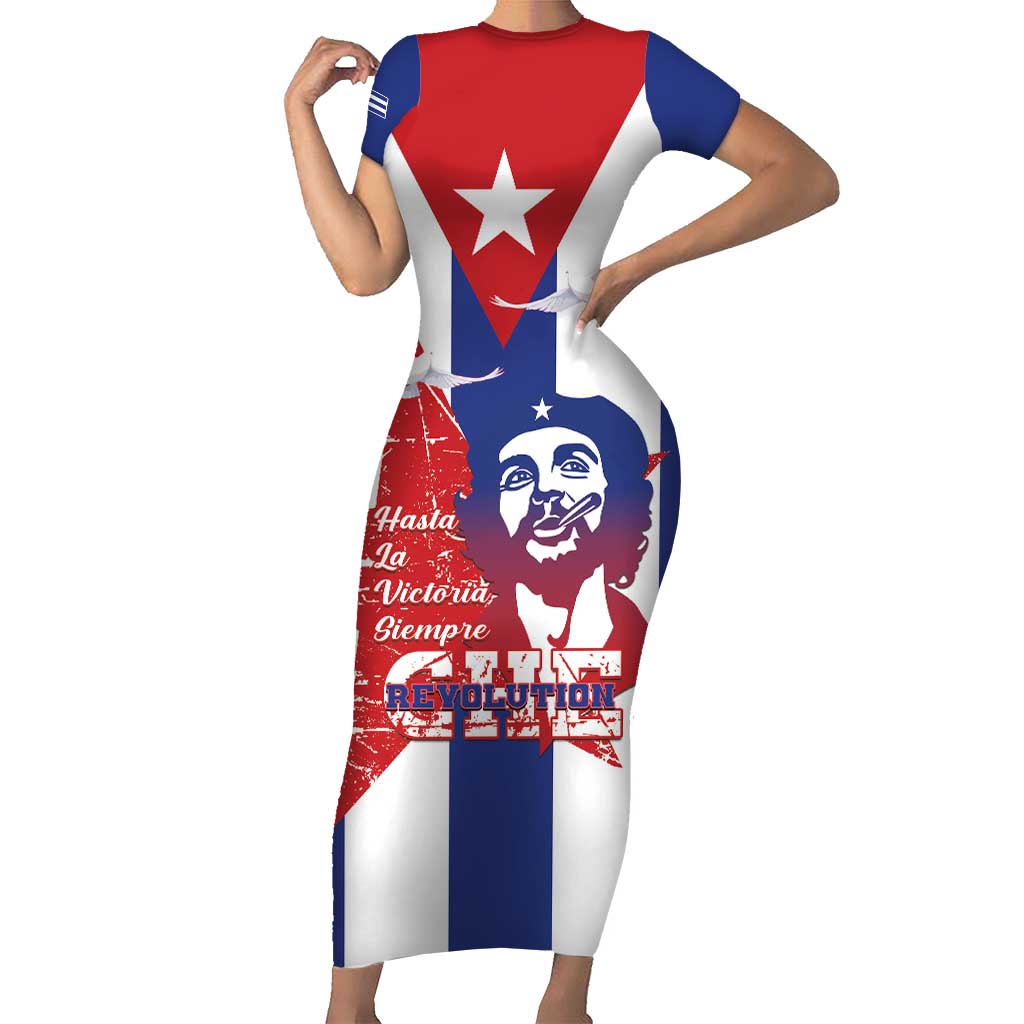 Cuba Liberation Day Family Matching Short Sleeve Bodycon Dress and Hawaiian Shirt Che Guevara Revolution - Wonder Print Shop