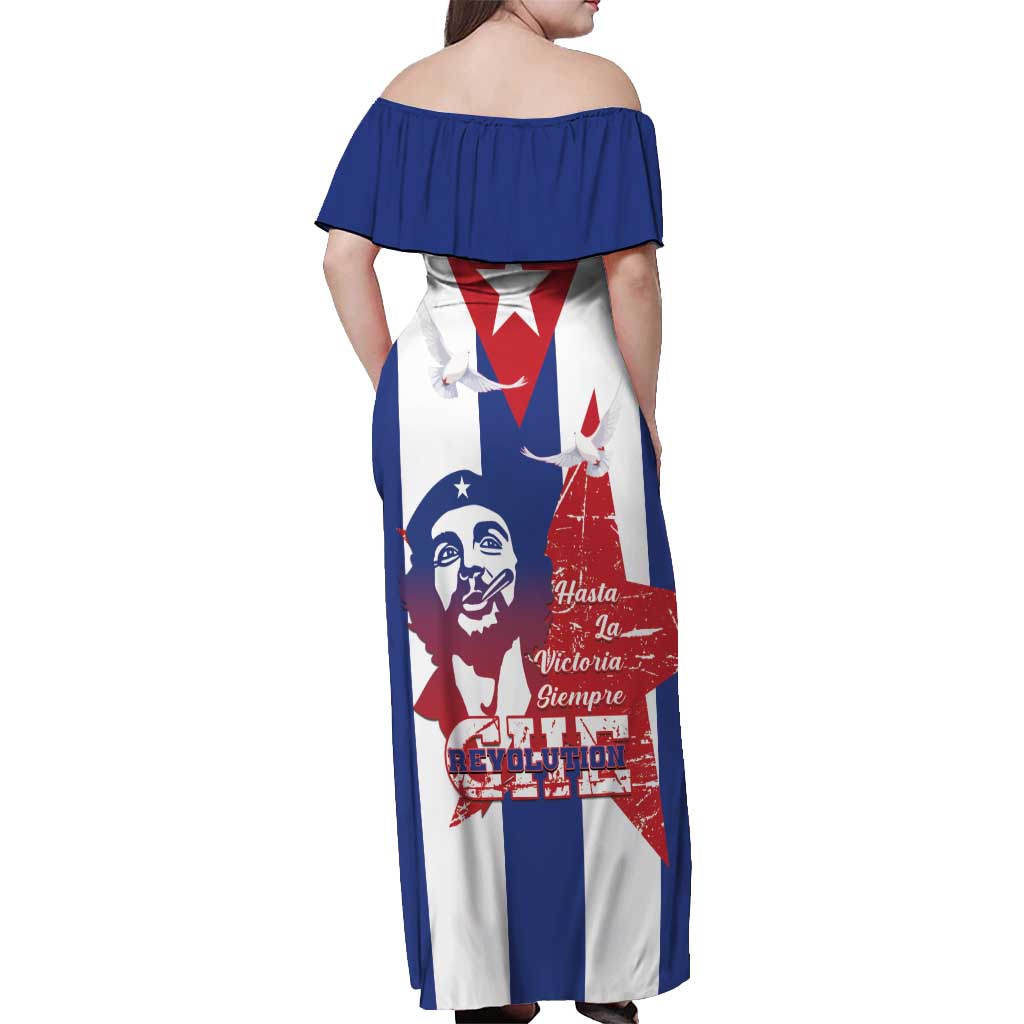 Cuba Liberation Day Off Shoulder Maxi Dress Che Guevara Revolution - Wonder Print Shop