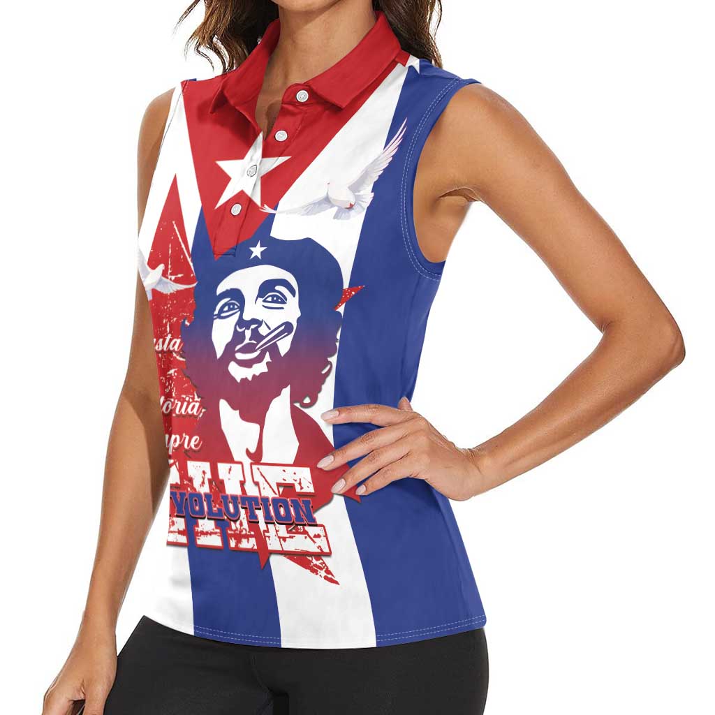 Cuba Liberation Day Women Sleeveless Polo Shirt Che Guevara Revolution - Wonder Print Shop