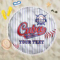 Custom Cuba Baseball Beach Blanket Sporty Style - Wonder Print Shop