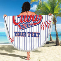 Custom Cuba Baseball Beach Blanket Sporty Style - Wonder Print Shop
