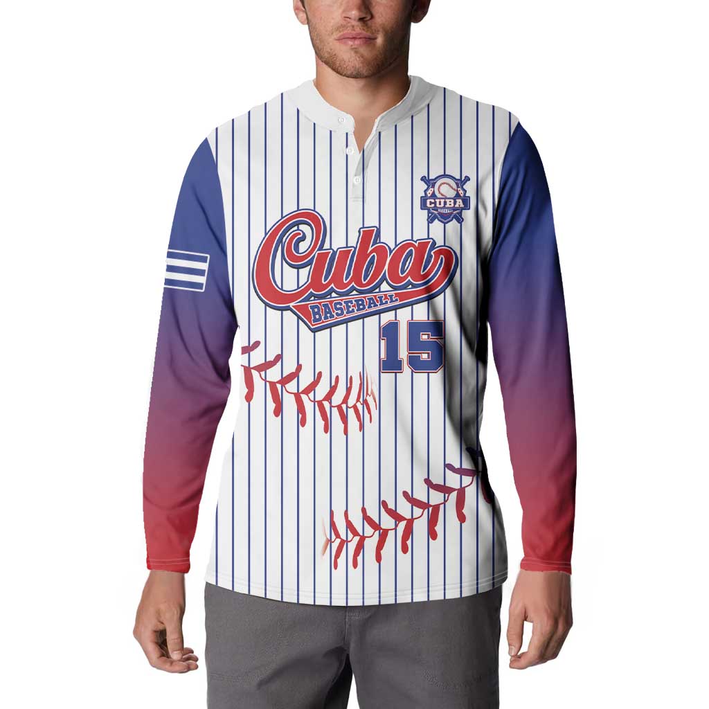 Custom Cuba Baseball Button Sweatshirt Sporty Style - Wonder Print Shop