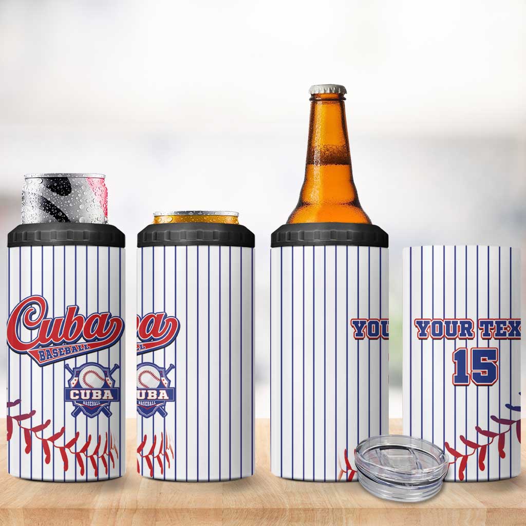 Custom Cuba Baseball 4 in 1 Can Cooler Tumbler Sporty Style - Wonder Print Shop