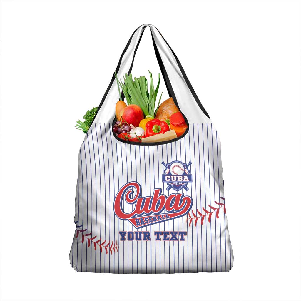 Custom Cuba Baseball Grocery Bag Sporty Style
