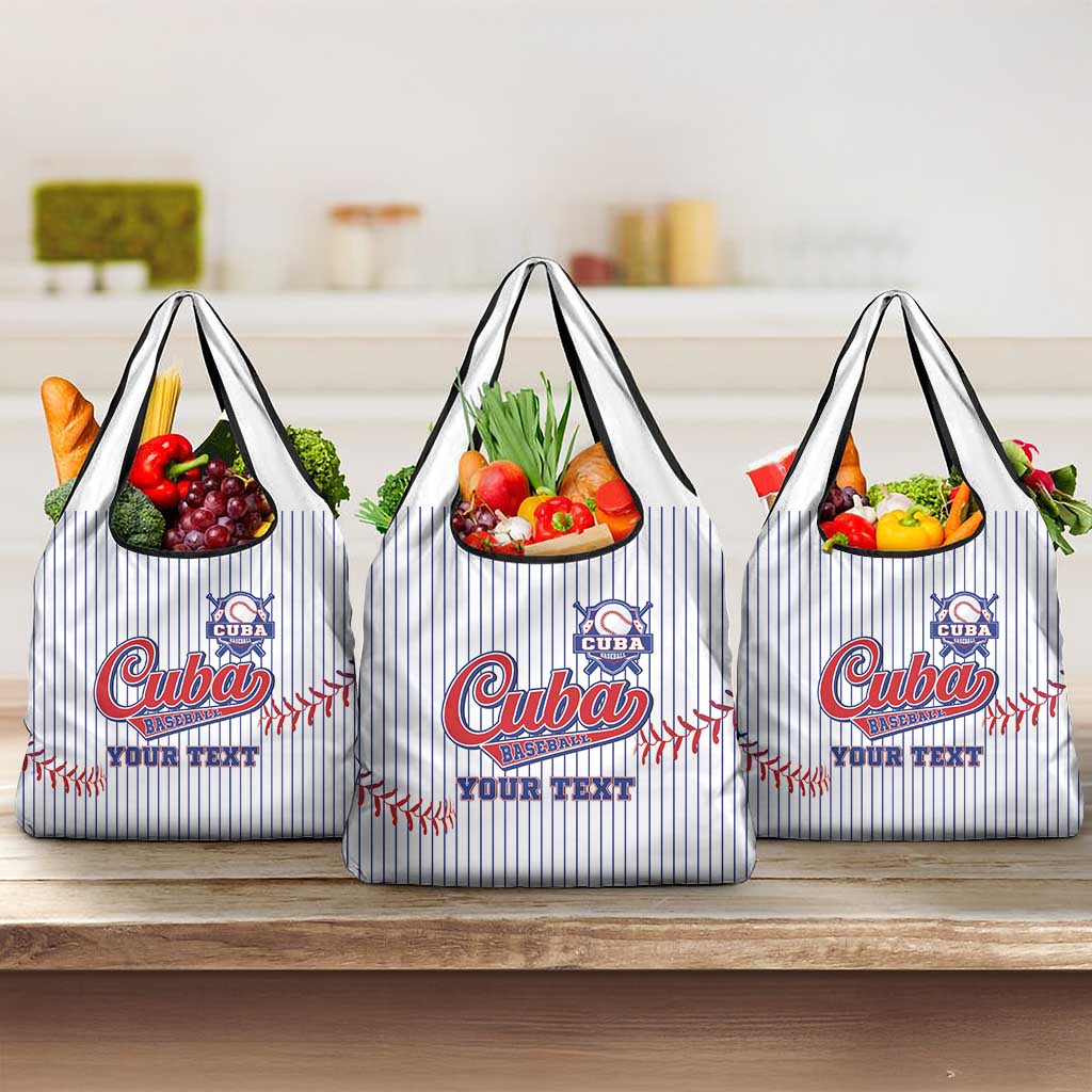 Custom Cuba Baseball Grocery Bag Sporty Style